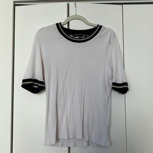 Veronica Beard Ribbed Shirt Ekland Top, size XL